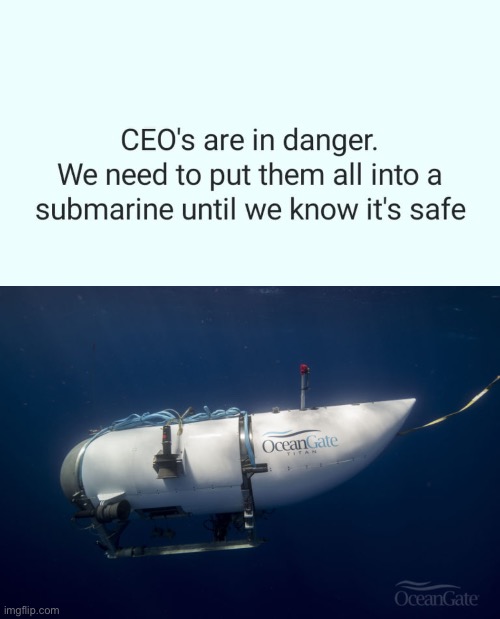 Submarine | image tagged in oceangate submarine,ceo,boss | made w/ Imgflip meme maker