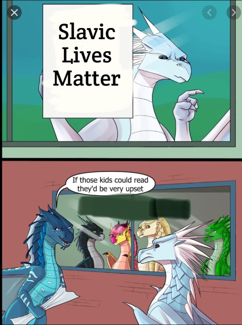 Wings of fire those kids could read they'd be very upset | Slavic Lives Matter | image tagged in wings of fire those kids could read they'd be very upset,slavic | made w/ Imgflip meme maker