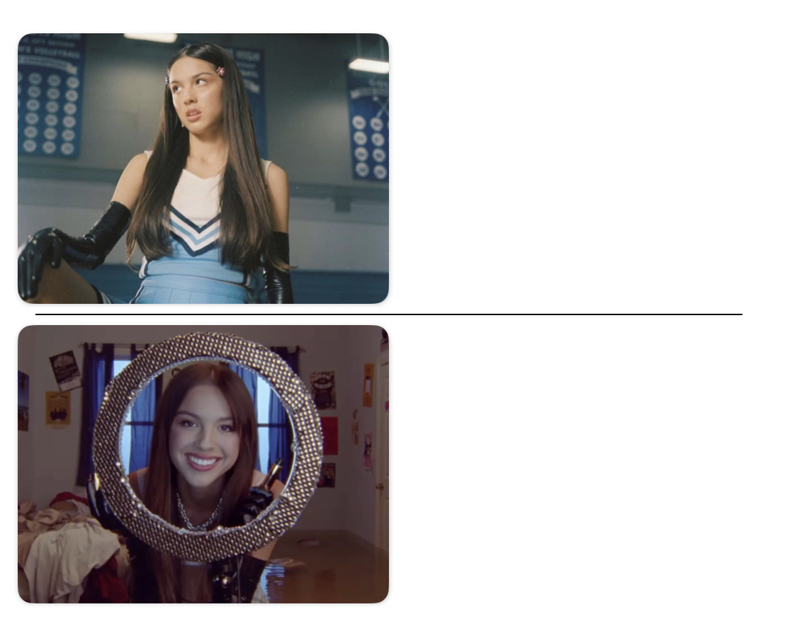 Drake meme but it's Olivia Rodrigo Blank Meme Template