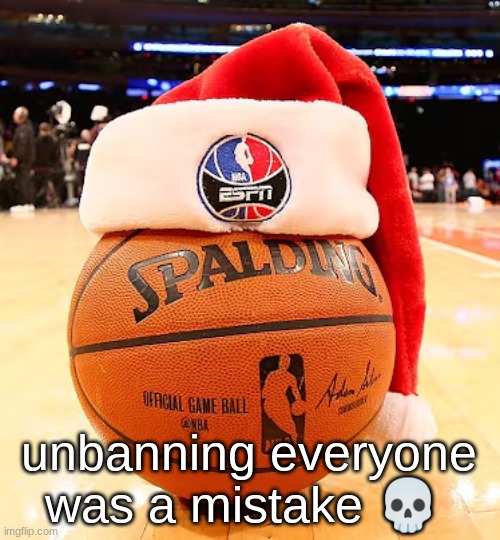 baskemtball | unbanning everyone was a mistake 💀 | image tagged in baskemtball | made w/ Imgflip meme maker