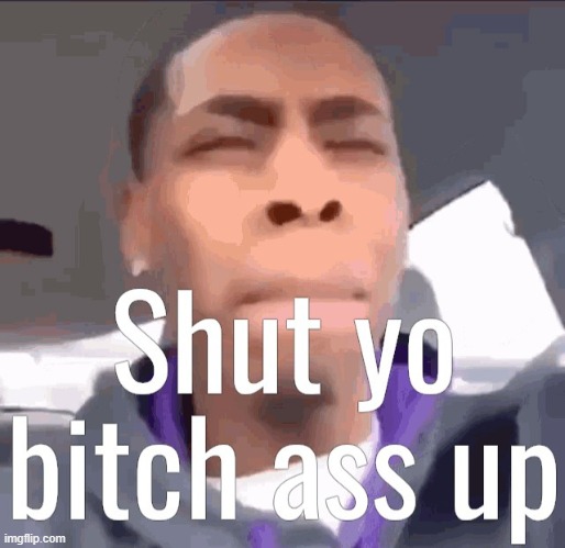 Shut yo bitch ass up | image tagged in shut yo bitch ass up | made w/ Imgflip meme maker