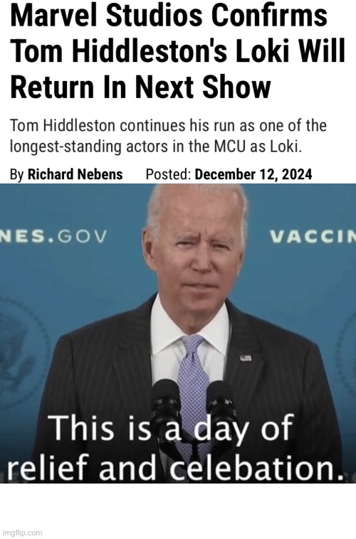 Full article on TheDirect! | image tagged in memes,blank transparent square,joe biden,loki,marvel | made w/ Imgflip meme maker