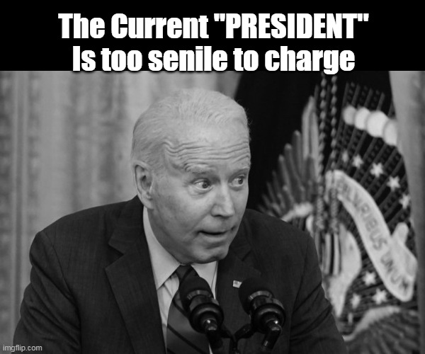 The Current "PRESIDENT"
Is too senile to charge | made w/ Imgflip meme maker