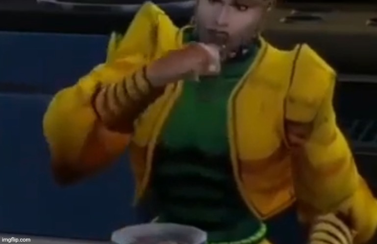 Dio eating fruit loops | image tagged in dio eating fruit loops | made w/ Imgflip meme maker