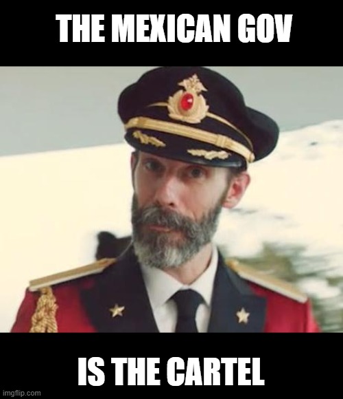 Captain Obvious | THE MEXICAN GOV IS THE CARTEL | image tagged in captain obvious | made w/ Imgflip meme maker