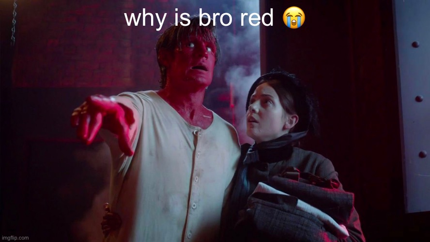 The Crimson Horror | why is bro red 😭 | image tagged in the crimson horror,doctor who | made w/ Imgflip meme maker