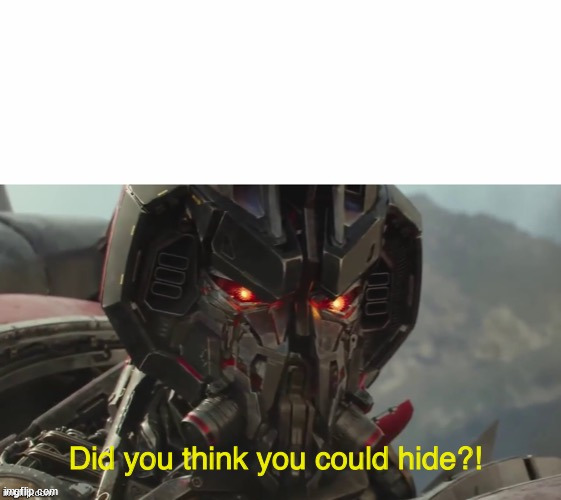 Did you think you could hide? | image tagged in did you think you could hide | made w/ Imgflip meme maker