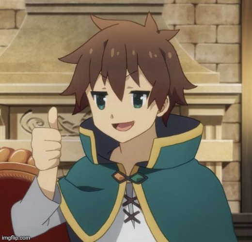 image tagged in konosuba thumbs up | made w/ Imgflip meme maker