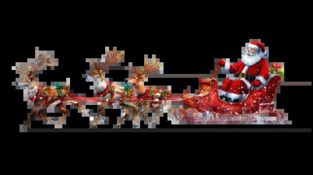 Santa Claus in sled Blank Meme Template