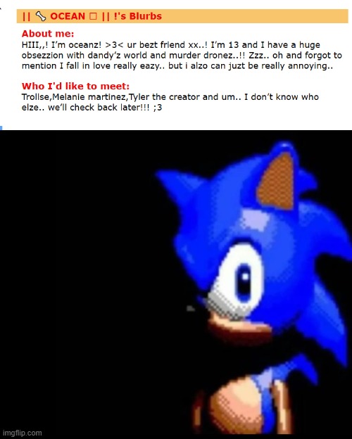 image tagged in sonic stares | made w/ Imgflip meme maker