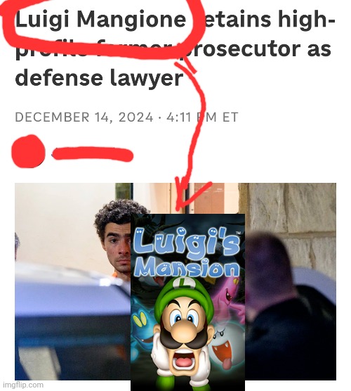 Luigi's Mangione | image tagged in luigi's,mansion | made w/ Imgflip meme maker