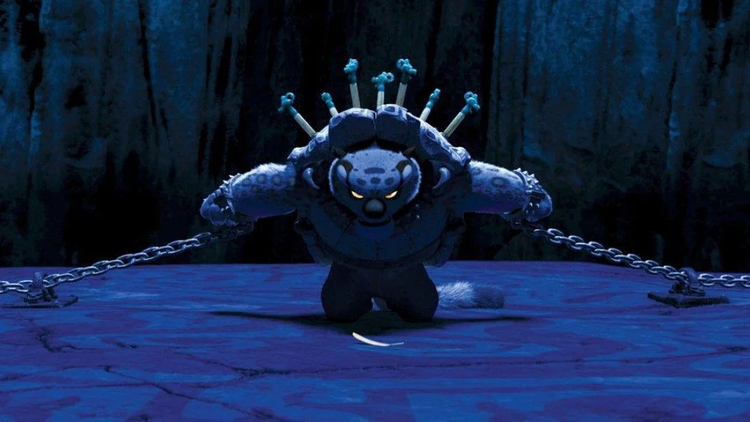 Tai Lung chained up Blank Meme Template