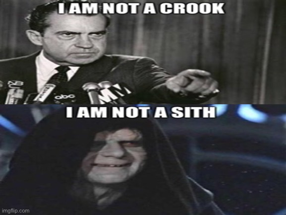 Fun Fact: U.S. President Richard Nixon was one of the inspirations for Emperor Palpatine from Star Wars :) | image tagged in richard nixon,emperor palpatine,star wars emperor,star wars | made w/ Imgflip meme maker