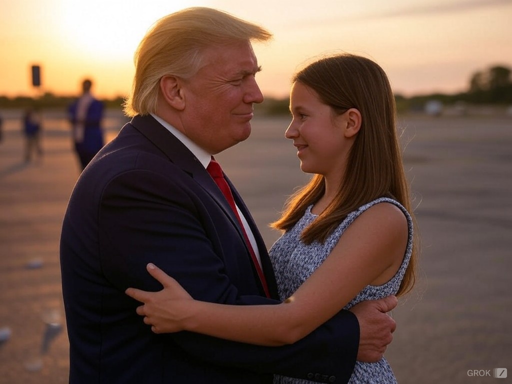 Donald Trump young teenage embracing JPP Blank Meme Template