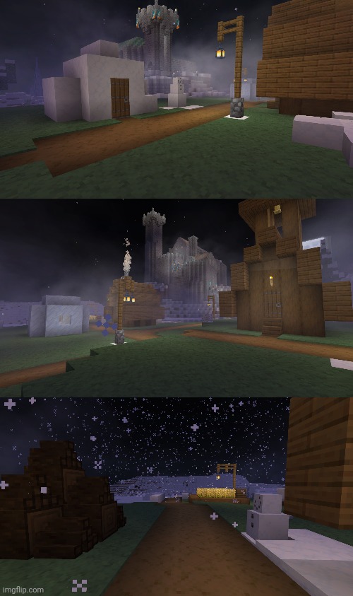 Snowy sights is starting construction. | image tagged in minecraft | made w/ Imgflip meme maker