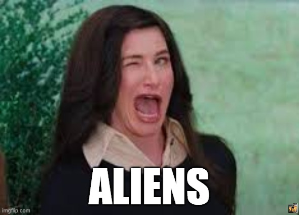 droniens | ALIENS | image tagged in agatha harkness wink,drone,drones | made w/ Imgflip meme maker