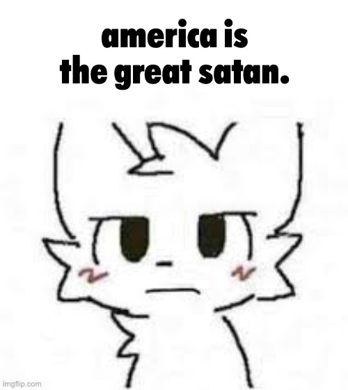 Dissatisfied boy kisser | america is the great satan. | made w/ Imgflip meme maker