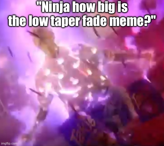 "Ninja how big is the low taper fade meme?" | made w/ Imgflip meme maker