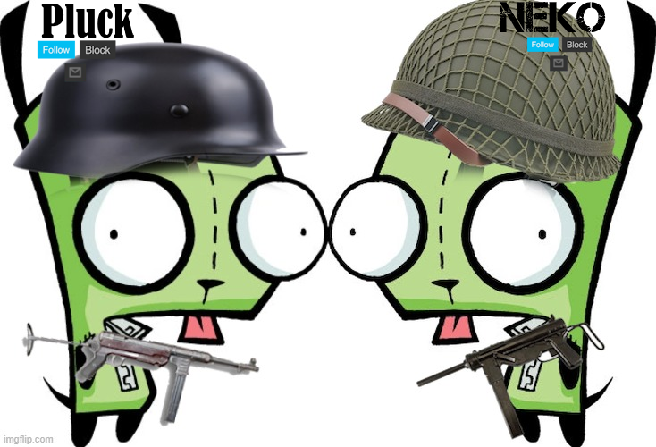 Pluck and Neko shared temp Blank Meme Template