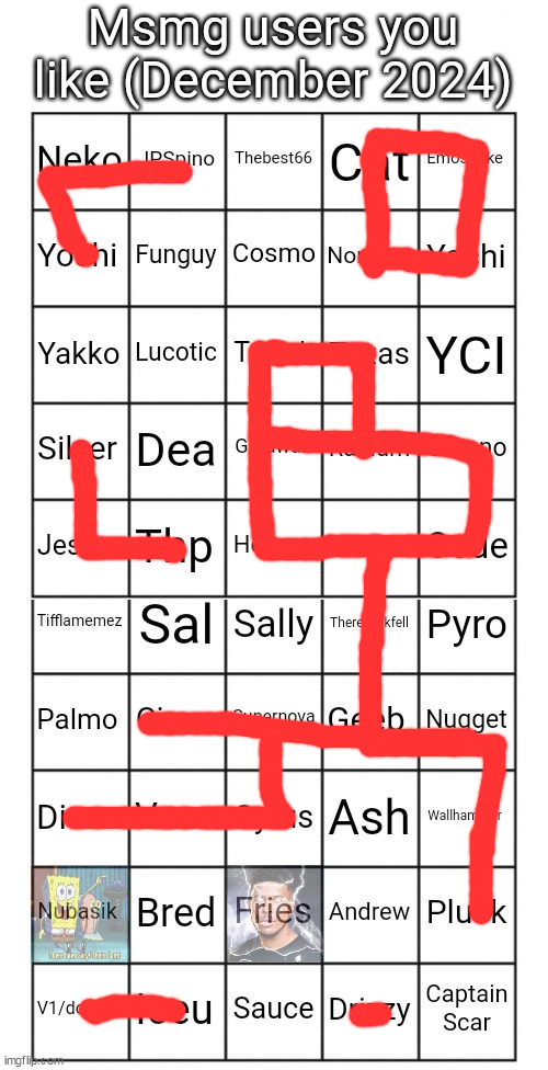 image tagged in msmg users you like december 2024 | made w/ Imgflip meme maker