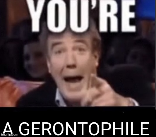 A GERONTOPHILE | image tagged in you're x blank | made w/ Imgflip meme maker