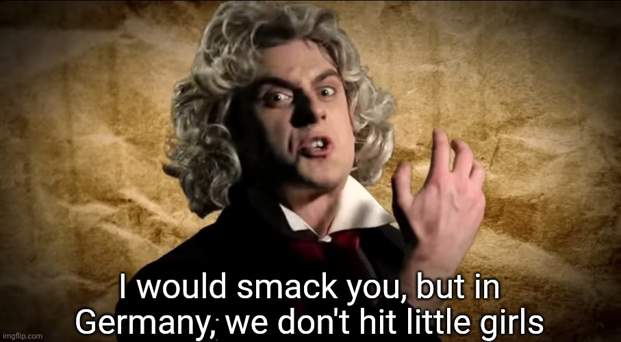 Beethoven Bieber diss Blank Meme Template