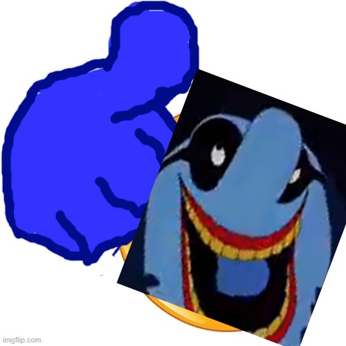 blue meanie thumbs up | image tagged in blue meanie thumbs up | made w/ Imgflip meme maker