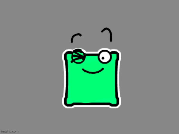 Mulpan winking. | image tagged in mulpan,green,pillow,green pillow | made w/ Imgflip meme maker