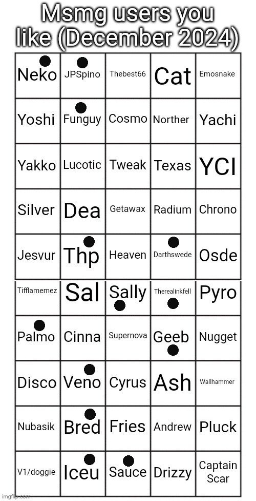 image tagged in msmg users you like december 2024 | made w/ Imgflip meme maker
