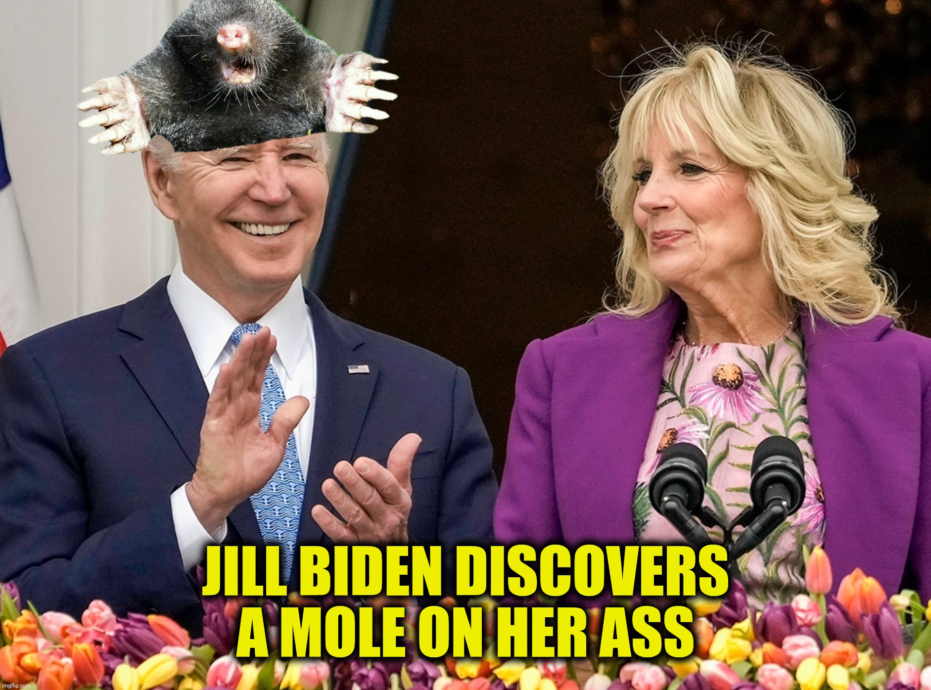 JILL BIDEN DISCOVERS A MOLE ON HER ASS | made w/ Imgflip meme maker