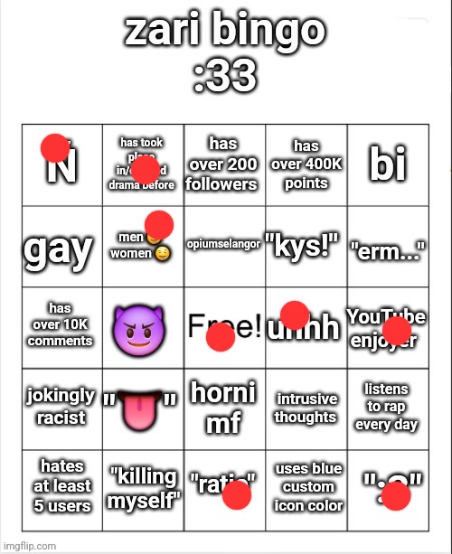 Yeee | image tagged in zari's bingo | made w/ Imgflip meme maker