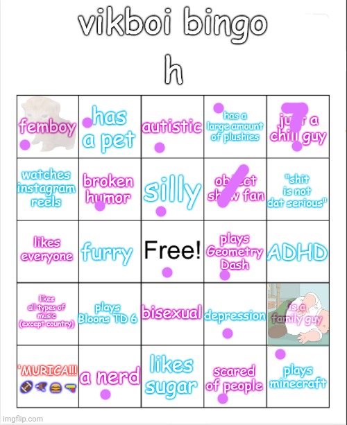 vikboi bingo | image tagged in vikboi bingo | made w/ Imgflip meme maker