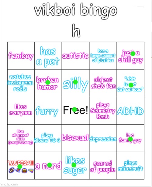 vikboi bingo | image tagged in vikboi bingo | made w/ Imgflip meme maker