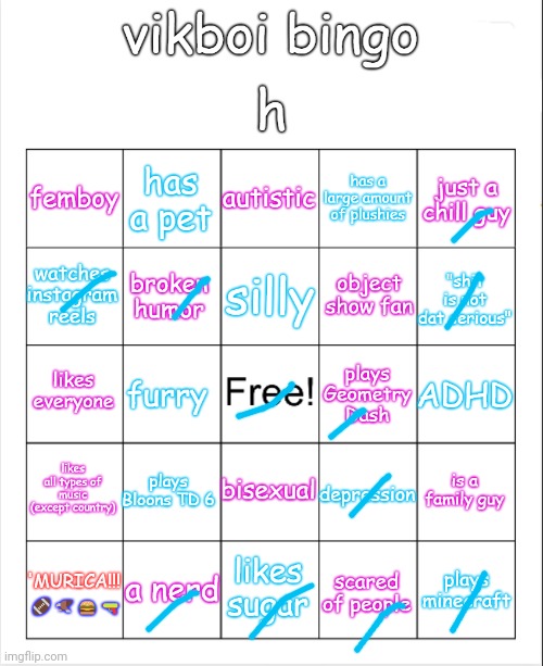 vikboi bingo | image tagged in vikboi bingo | made w/ Imgflip meme maker