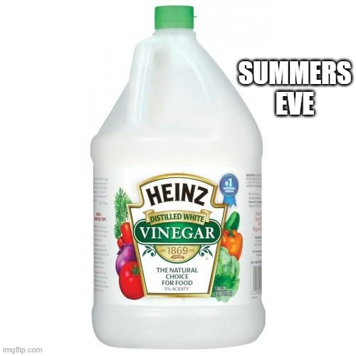 vinegar | SUMMERS
EVE | image tagged in vinegar | made w/ Imgflip meme maker