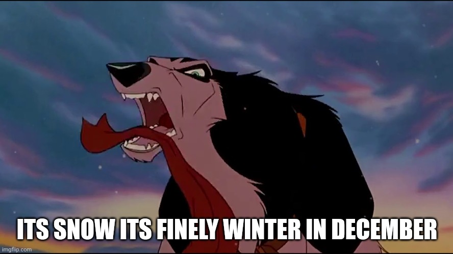 Its Snow Its Finely Winter In December | ITS SNOW ITS FINELY WINTER IN DECEMBER | image tagged in steele,jim cummings,balto | made w/ Imgflip meme maker