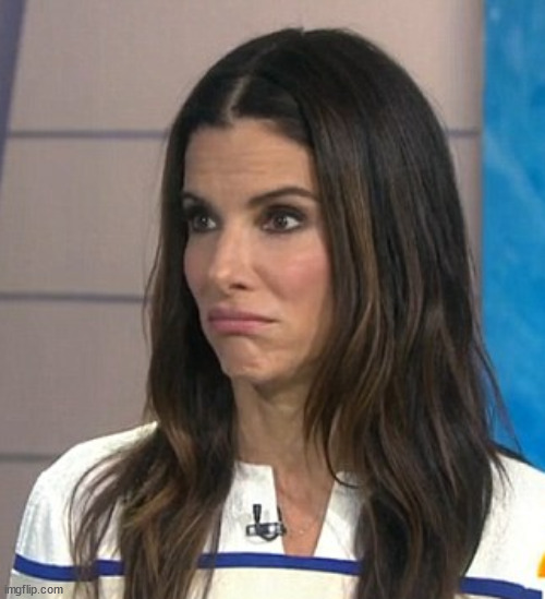 SANDRA BULLOCK EWW FACE | image tagged in sandra bullock eww face | made w/ Imgflip meme maker