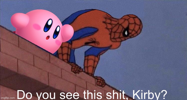 do you see this shit blank | Do you see this shit, Kirby? | image tagged in do you see this shit blank | made w/ Imgflip meme maker