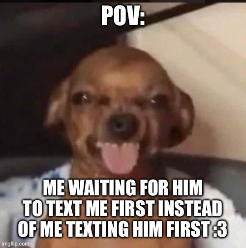 POV:; ME WAITING FOR HIM TO TEXT ME FIRST INSTEAD OF ME TEXTING HIM FIRST :3 | image tagged in facts | made w/ Imgflip meme maker