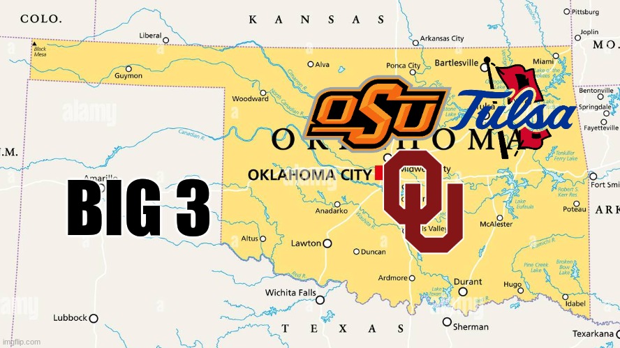 Big 3 of Oklahoma | BIG 3 | image tagged in memes,college,college football,football | made w/ Imgflip meme maker