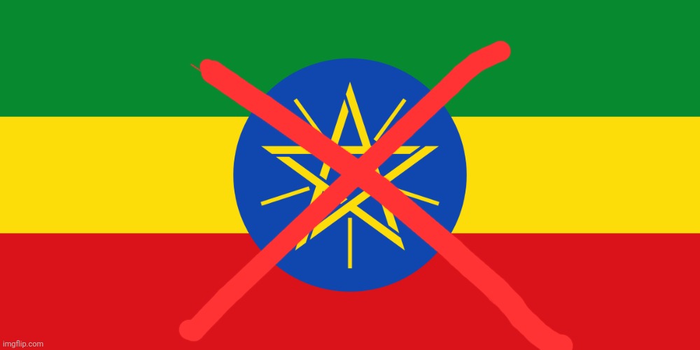 I hâte this country | image tagged in flag of ethiopia | made w/ Imgflip meme maker