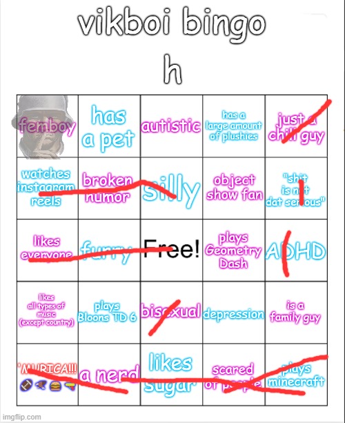 vikboi bingo | image tagged in vikboi bingo | made w/ Imgflip meme maker