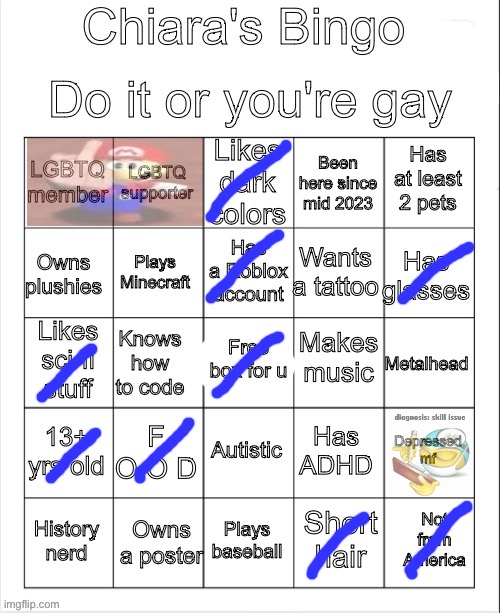 Eh | image tagged in chiara's bingo,msmg | made w/ Imgflip meme maker