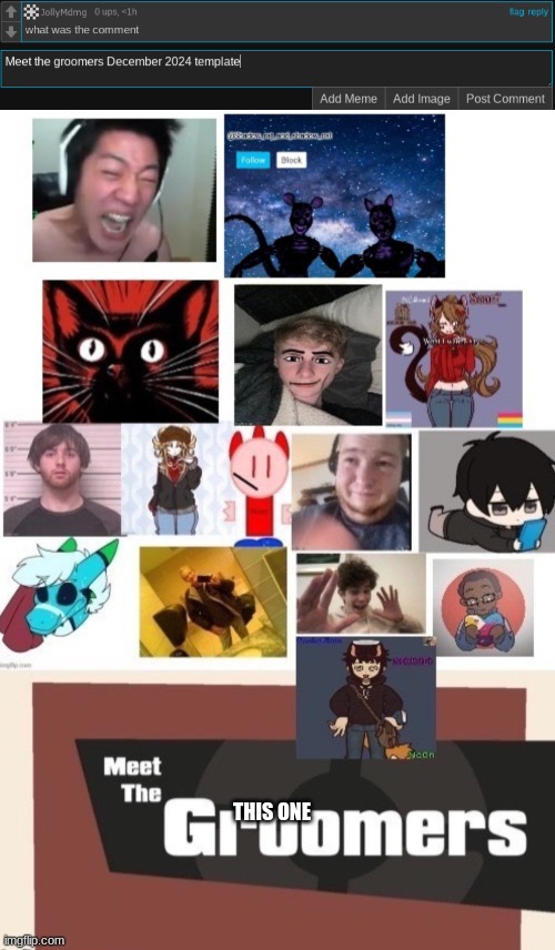 THIS ONE | image tagged in meet the groomers december 2024 update | made w/ Imgflip meme maker