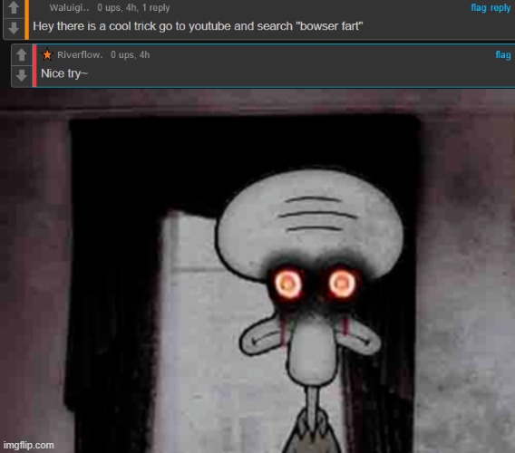 insert name | image tagged in squidward's suicide | made w/ Imgflip meme maker