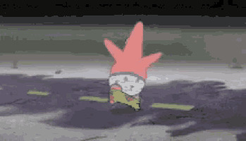 Patrick star running in underwear Blank Meme Template