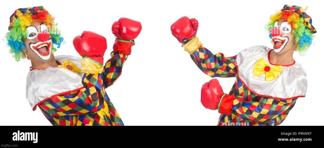 Clown fight | image tagged in clown fight | made w/ Imgflip meme maker