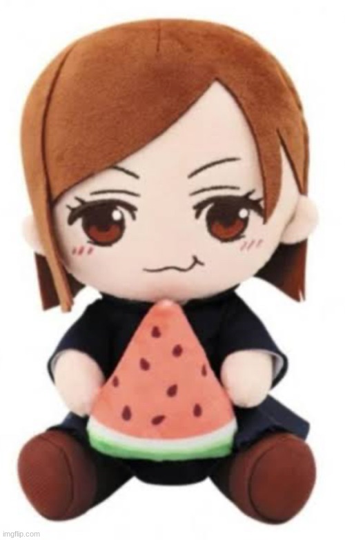 Nobara eating a big watermelon | image tagged in nobara eating watermelon | made w/ Imgflip meme maker