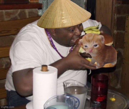 Fat guy eating burger | image tagged in fat guy eating burger | made w/ Imgflip meme maker