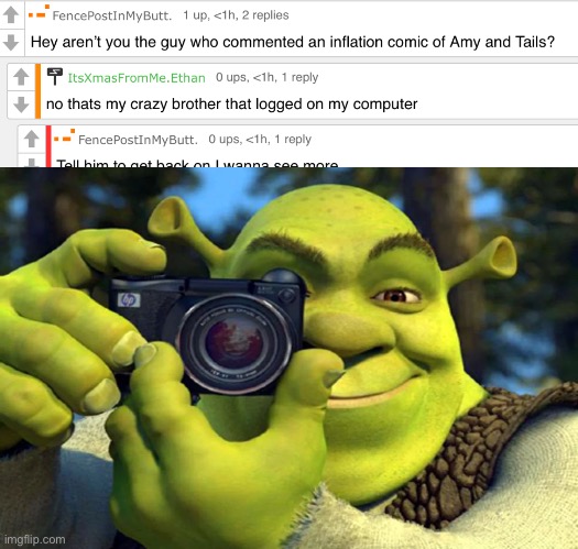 Chrono’s fucking weird bruh | image tagged in shrek caught in 4k | made w/ Imgflip meme maker